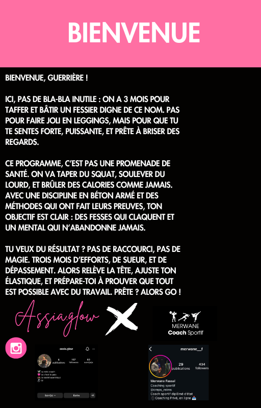 Booty Programme x Assia glow   -En français